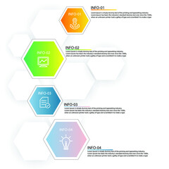 Infographic Hexagon vector Template Process concept Step for strategy