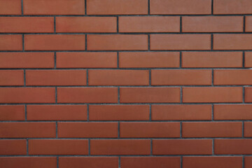 Texture of red brick wall as background