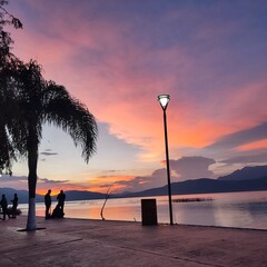 sunset on the beach