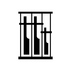 Angklung icon, full black. Suitable for website, content design, poster, banner, or video editing needs