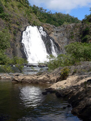 Fototapeta na wymiar Bloomfield Falls water at Cape Tribulation in Far North Queensland, Australia