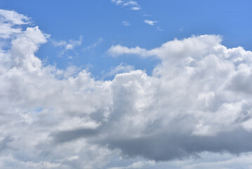 Beautiful sky. Cumulonimbus cloud and cirrus cloud