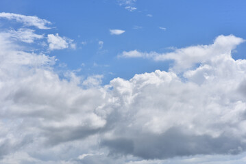 Beautiful sky. Cumulonimbus cloud and cirrus cloud