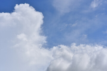 Beautiful sky. Cumulonimbus cloud and cirrus cloud