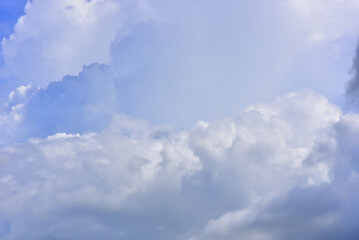 Beautiful sky. Cumulonimbus cloud and cirrus cloud