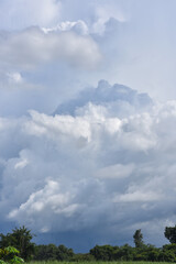 Obraz premium Beautiful sky. Cumulonimbus cloud and cirrus cloud