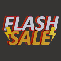 Fototapeta na wymiar 3d flash big sale text effect