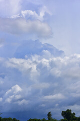 Obraz premium Beautiful sky. Cumulonimbus cloud and cirrus cloud