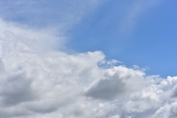 Beautiful sky. Cumulonimbus cloud and cirrus cloud