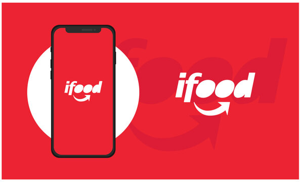 Mobile with Ifood food app.