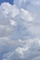 Beautiful sky. Cumulonimbus cloud and cirrus cloud