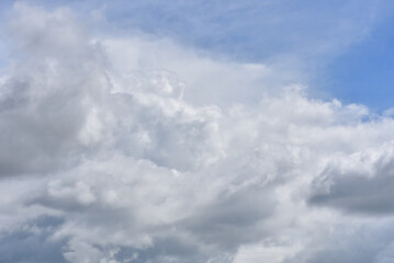 Beautiful sky. Cumulonimbus cloud and cirrus cloud