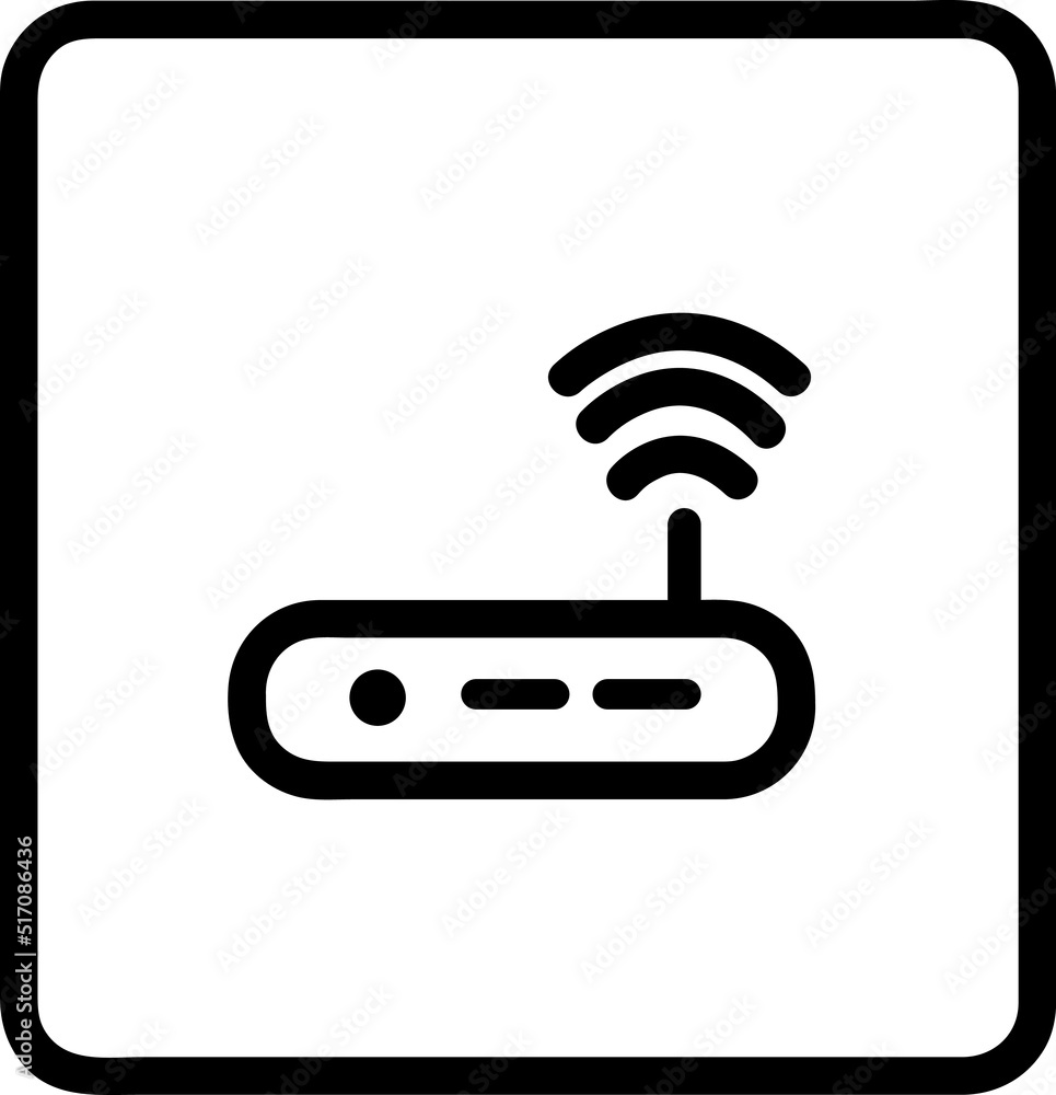 Poster wifi router line icon. collection of vector symbol in trendy flat style on white background. wifi ro