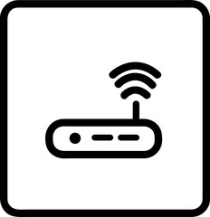 Wifi router line icon. Collection of vector symbol in trendy flat style on white background. Wifi router sings for design