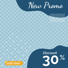 Restaurant instagram template for social media post