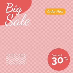 Restaurant instagram template for social media post