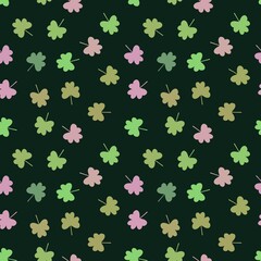 Seamless saint patrick day pattern with shamrock for wrapping paper and clothes print and notebooks and festive
