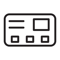 credit card line icon