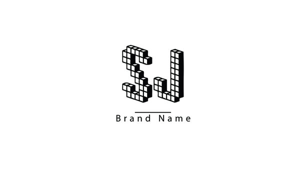 SJ JS S J abstract vector logo monogram template