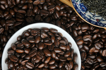 Coffee Beans and cup