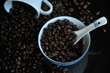 Coffee Beans and cup