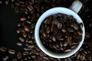 Coffee Beans and cup