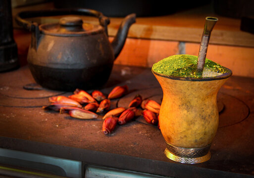 Chimarr&atilde;o with yerba mate from the south of Brazil