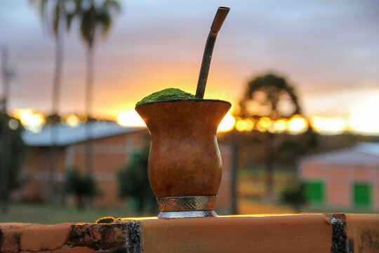 Chimarr&atilde;o with yerba mate from the south of Brazil