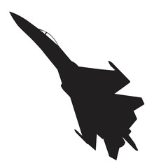 Fototapeta russian jet fighter silhouette vector design obraz