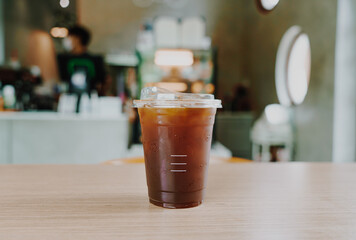 iced americano coffee or long black coffee