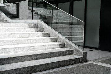 Fototapeta na wymiar beautiful empty grey stair step