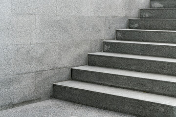 beautiful empty grey stair step
