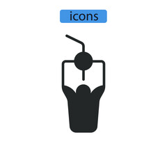 drink icons  symbol vector elements for infographic web