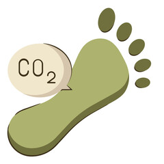 carbon footprint line icon
