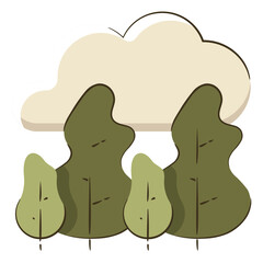 carbon offset line icon