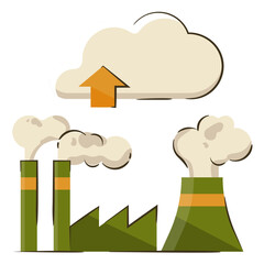 pollution line icon