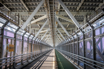 Long Under Bridge Bicycle Road on Shimanami Kaido, Japans inland Sea Ocean Road