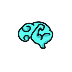logo modification about brain and hand combination