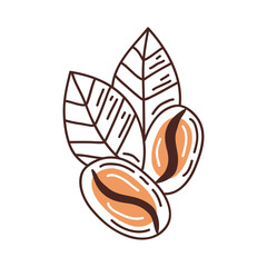 coffee beans and leafs