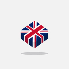 Best United Kingdom Flag Icon Vector Design Illustration