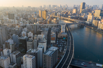 Fototapeta na wymiar Sumida Urban Environment of Tokyo Japan