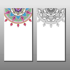colorful mandala banner background design