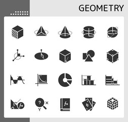 geometry icon set, isolated glyph icon, perfect for web, graphic design, social media, UI, mobile app, EPS vector illustration