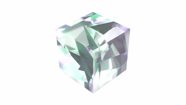 glass 3d representation of jewelry or shattered object background, can be used to represent a gemstone or a cold fracture
