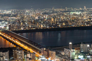 Fototapeta na wymiar 大阪　夜景 