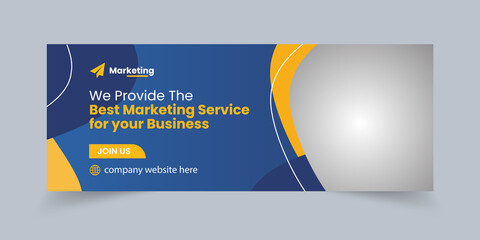 New digital corporate marketing agency social media cover template