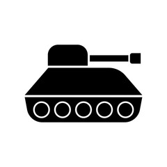 Tank icon, full black. Vector illustration, suitable for content design, website, poster, banner, or video editing needs