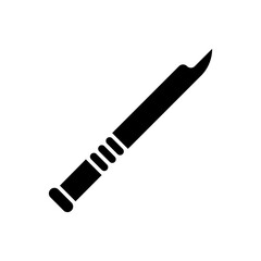 Military knife icon, full black. Vector illustration, suitable for content design, website, poster, banner, or video editing needs