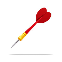 Red dart vector isolated illustration