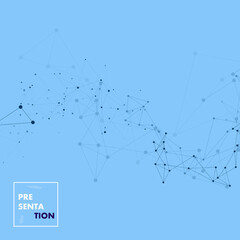 Vector connect line and dot. Abstract digital technology. Science and medical health design